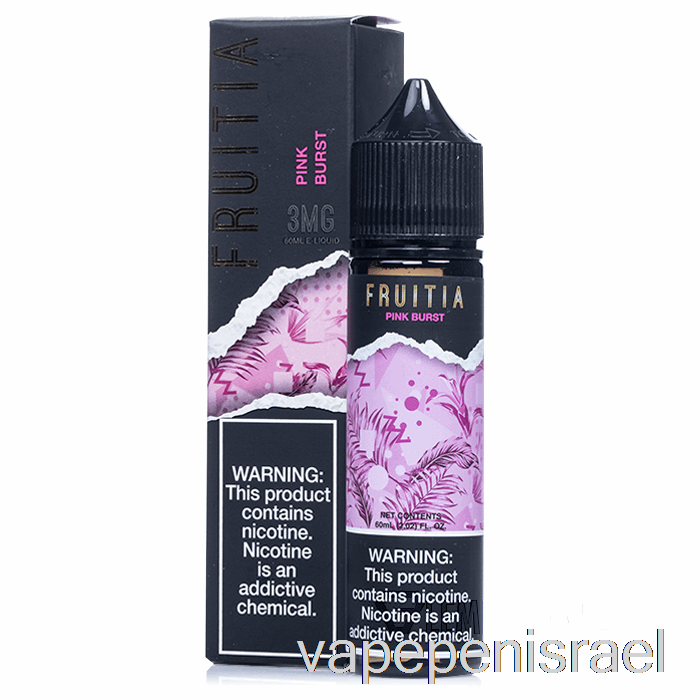 חד פעמי Vape Israel Pink Burst - Fruitia - 60 מ"ל 0 מ"ג